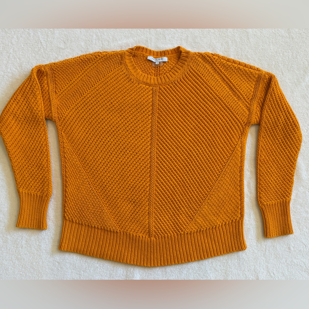 Gerard Darel Crew Neck Sweater in Vibrant Orange